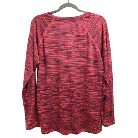 Women's 1X Performance Top Long Sleeve RBX V-Neck Work Out Polyester - Picture 2 of 2